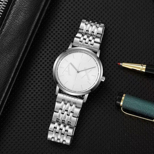 Arman i Exchange AX Silver White Premium Watch